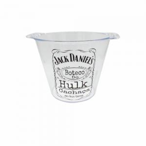 Balde de Gelo Personalizado Plástico Transparente  1 Estampa   