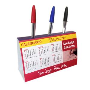 Calendario de Mesa Couchê 250g 10,5x17,5cm 4x0  Corte Calendario 