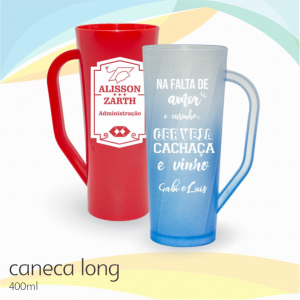 Caneca Long Plástico Polipropileno  1 Estampa   