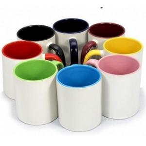 Caneca Personalizada Fundo Colorido Porcelana 96x150mm 2 Cores Sublimação  