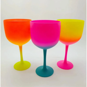 Taça de Gin Bicolor Plástico Polipropileno  1 Estampa   