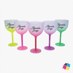 Taça de Gin Degradê Plástico Polipropileno  1 Estampa   